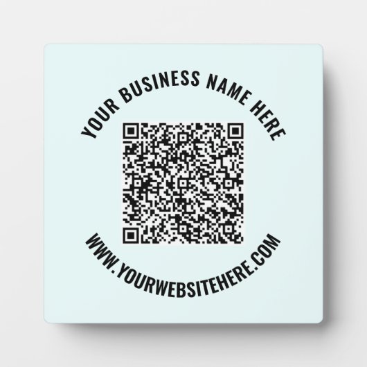 QR Code Naam Website Plaque Business Promotion Fotoplaat (Voorkant)