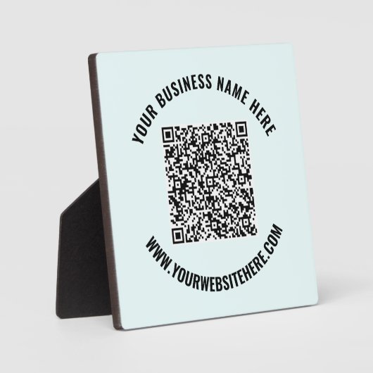 QR Code Naam Website Plaque Business Promotion Fotoplaat (Voorkant)