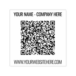 QR Code Naam Website Professioneel Modern Stempel