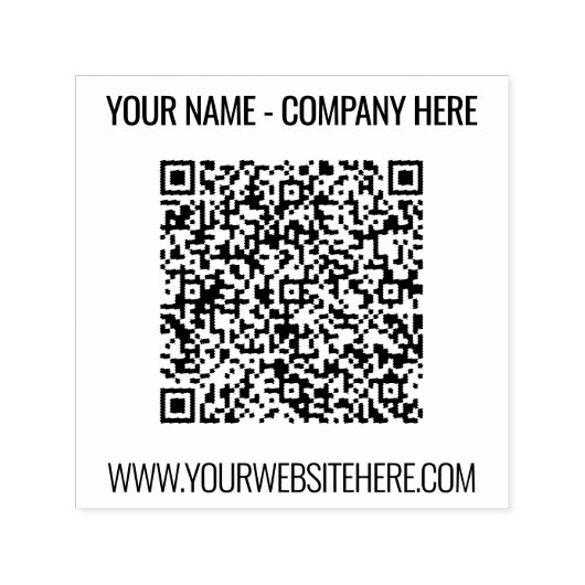 QR Code Naam Website Professioneel Modern Stempel (Design)