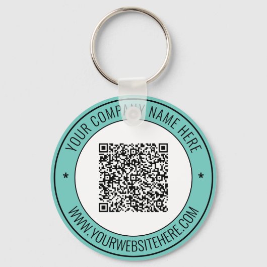 QR Code Naam Website Sleutelhanger Zakelijke promo (Voorkant)