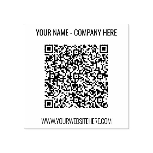 QR Code Naam Website Stempel Professionele Zaken (Afrduk)