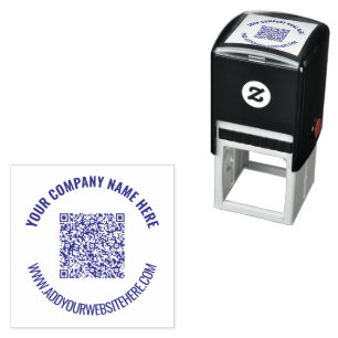QR-code Naam Website Zakelijk Ronde Stempel