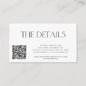 QR-code naar website gast bruiloft details Informatiekaartje (Voorkant)