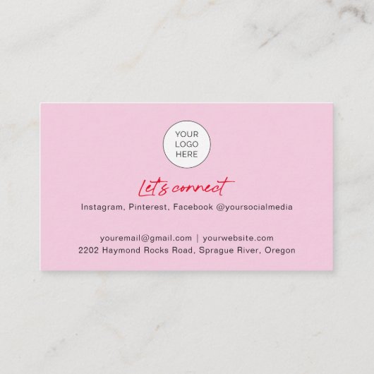 QR-code nagels foto-visitekaartjes Visitekaartje (Achterkant)