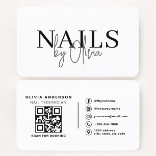 QR Code Nagelspecialist Artiest Modern Visitekaartje