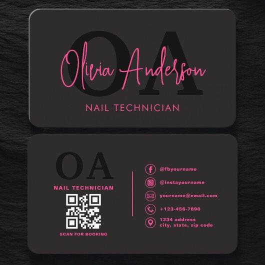QR Code Nagelspecialist Kunstenaar Visitekaartje