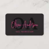 QR Code Nagelspecialist Kunstenaar Visitekaartje (Voorkant)