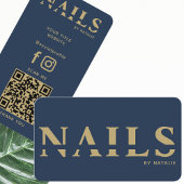 QR Code Nail Salon Nail Technician Branding Cool Visitekaartje