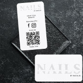 QR Code Nail Salon Nail Technician Branding Cool Visitekaartje