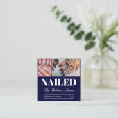 QR Code Nail Specialist Artiest Moderne Typografie Vierkante Visitekaartje (Staand voorkant)