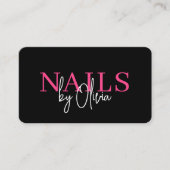 QR Code Nail Specialist Artiest Moderne Typografie Visitekaartje (Voorkant)