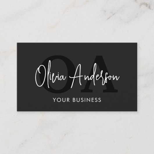 QR Code Nail Specialist Artiest Moderne Typografie Visitekaartje (Voorkant)