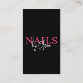 QR Code Nail Specialist Artiest Moderne Typografie Visitekaartje (Voorkant)