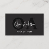 QR Code Nail Specialist Artiest Moderne Typografie Visitekaartje (Voorkant)