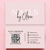 QR Code Nail Specialist Artiest Moderne Typografie Visitekaartje