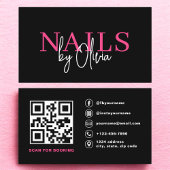 QR Code Nail Specialist Artiest Moderne Typografie Visitekaartje