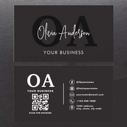 QR Code Nail Specialist Artiest Moderne Typografie Visitekaartje