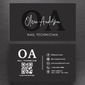 QR Code Nail Specialist Artiest Moderne Typografie Visitekaartje