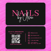 QR Code Nail Specialist Artiest Moderne Typografie Visitekaartje