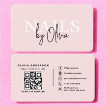 QR Code Nail Specialist Artiest Moderne Typografie