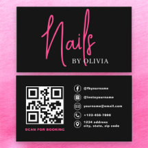 QR Code Nail Specialist Artiest Moderne Typografie