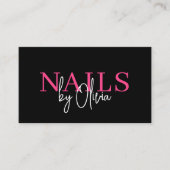 QR Code Nail Specialist Artiest Moderne Typografie Visitekaartje (Voorkant)