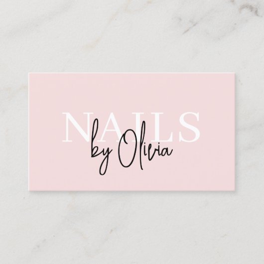 QR Code Nail Specialist Artiest Moderne Typografie Visitekaartje (Voorkant)