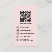 QR Code Nail Specialist Artiest Moderne Typografie Visitekaartje (Achterkant)