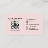QR Code Nail Specialist Blush Pink Loyalty Kaart (Achterkant)
