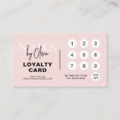 QR Code Nail Specialist Blush Pink Loyalty Kaart (Voorkant)