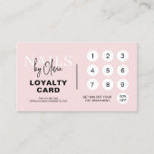 QR Code Nail Specialist Blush Pink Loyalty Kaart Visitekaartje (Voorkant)