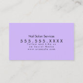 QR CODE Nails Salon Quote Pink Violet Visitekaartje (Achterkant)