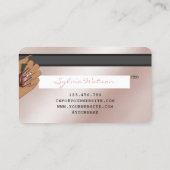 QR-code Nails Technicia Credit Kaart Roos Gold Visitekaartje (Achterkant)