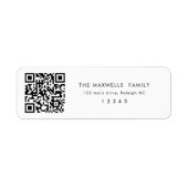 QR Code Namen Huwelijkspaar Retouradres Etiket (Voorkant)