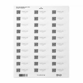 QR Code Namen Huwelijkspaar Retouradres Etiket (Full Sheet)