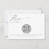 QR Code Nautical Beach Seashell Weddenschap RSVP Kaartje (Voorkant)