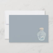 QR Code Nautical Beach Seashell Weddenschap RSVP Kaartje (Achterkant)
