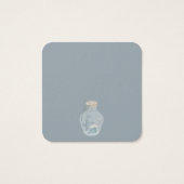 QR Code Nautical Beach Seashell Weddenschap Uitnod Vierkante Visitekaartjes (Achterkant)