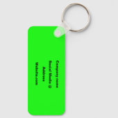 QR Code Neon Green Elegant Business logo Company Sleutelhanger (Achterkant)