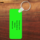 QR Code Neon Green Elegant Business logo Company Sleutelhanger (Achterkant)