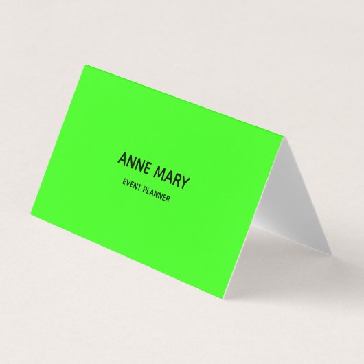 QR Code Neon Groen Moderne Kleurrijke Gebeurteniss Visitekaartje (Voorkant)