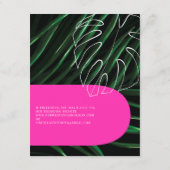 QR Code Neonbogen Monogram Tropische Bruiloft Informatiekaartje (Achterkant)