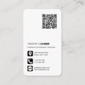 QR-code netwerk, professioneel sociaal mediapictog Visitekaartje (Voorkant)