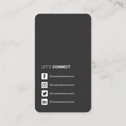 QR-code netwerk, professioneel sociaal mediapictog Visitekaartje (Achterkant)