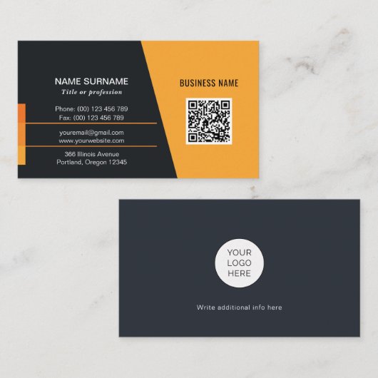 QR-code netwerk voor persoonlijk of zakelijk gebru Visitekaartje (Voorkant / Achterkant)