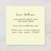 QR Code Neutraal Beige Stone Regenboog Abstracte k Vierkante Visitekaartje (Achterkant)