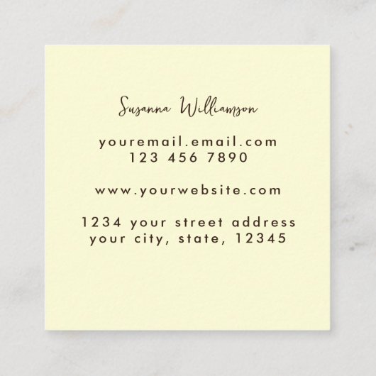 QR Code Neutraal Beige Stone Regenboog Abstracte k Vierkante Visitekaartje (Achterkant)