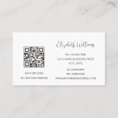 QR Code Neutrals Goud Waterverf Achtergrond Visitekaartje (Achterkant)