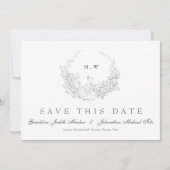QR Code NIET-FOTO Klassieke Elegantie | Subtiele k Save The Date (Voorkant)